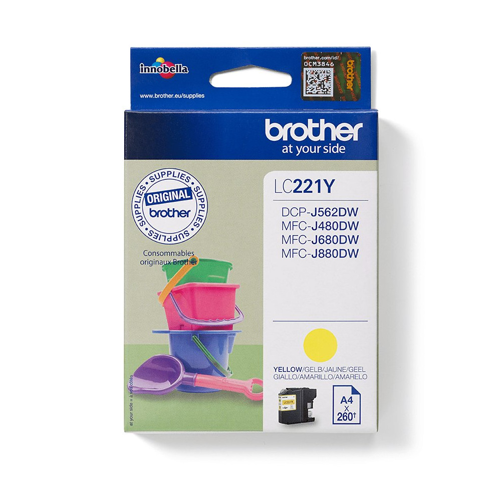 Brother LC221Y cartuccia d'inchiostro 1 pz Originale Giallo