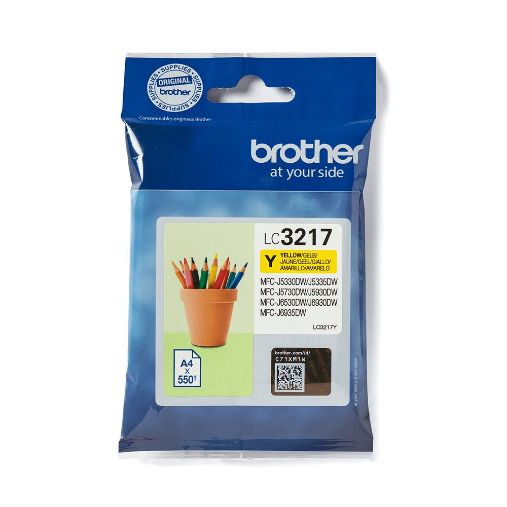 Brother LC3217Y cartuccia d'inchiostro 1 pz Originale Giallo