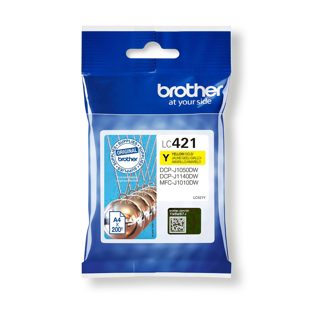 Brother LC421Y cartuccia d'inchiostro 1 pz Originale Giallo