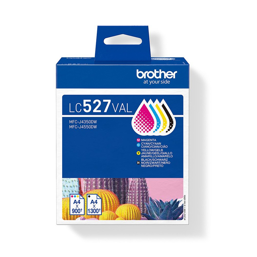 Brother LC527VAL cartuccia d'inchiostro 4 pz Originale Nero, Ciano, Magenta, Giallo
