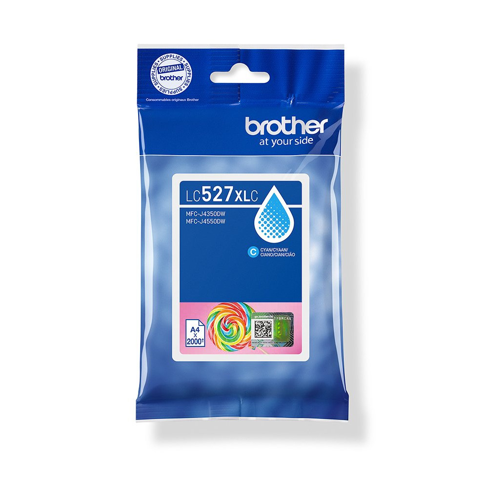 Brother LC527XLC cartuccia d'inchiostro 1 pz Originale Resa elevata (XL) Ciano