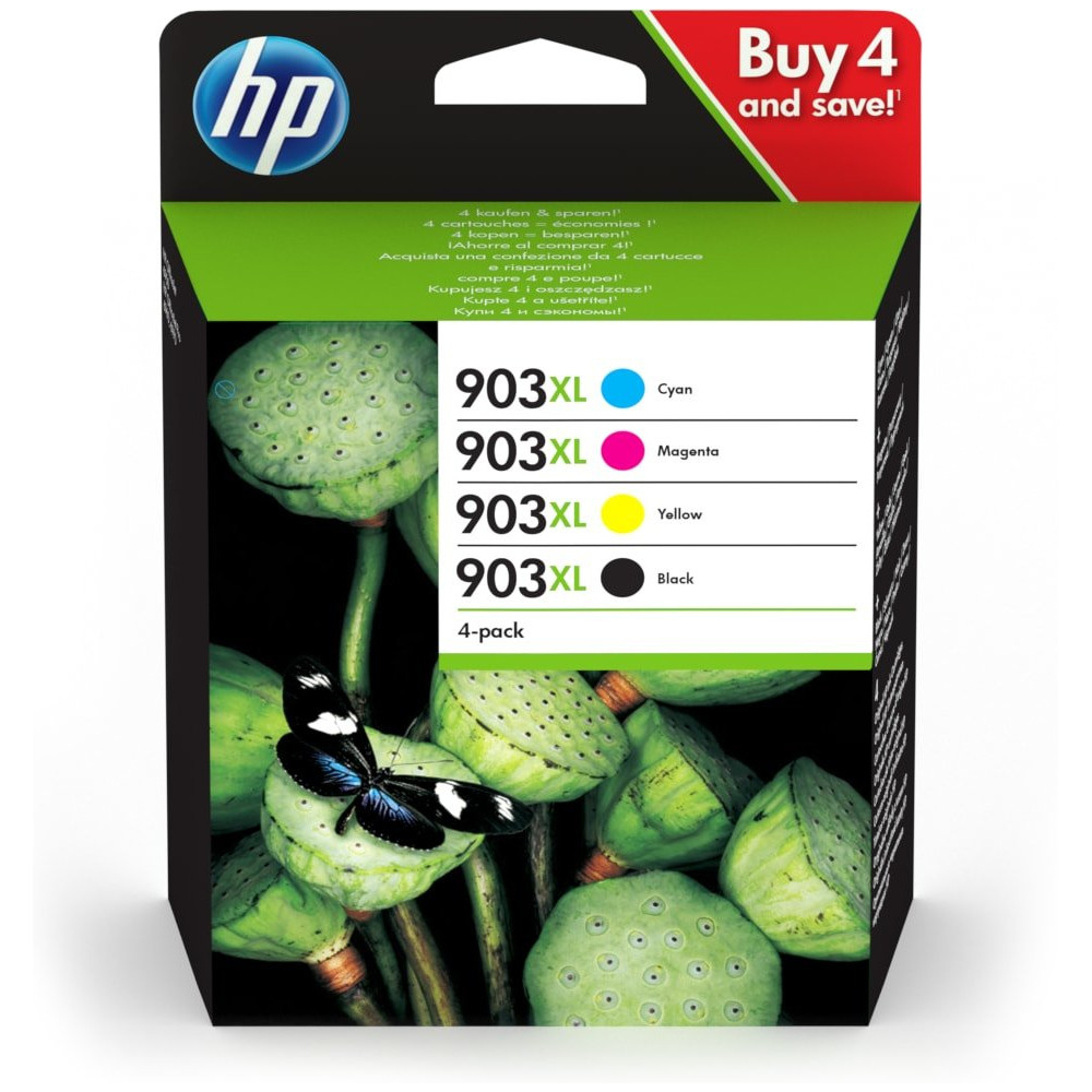HP 903XL cartuccia d'inchiostro 4 pz Originale Resa elevata (XL) Nero, Ciano, Magenta, Giallo
