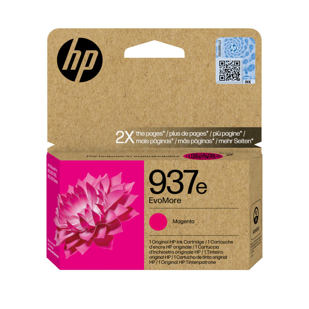 HP Cartuccia di inchiostro magenta originale 937e EvoMore