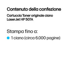 HP Cartuccia Toner originale ciano LaserJet 507A