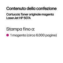 HP Cartuccia Toner originale magenta LaserJet 507A