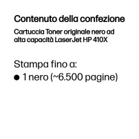 HP Cartuccia Toner originale nero ad alta capacità LaserJet 410X