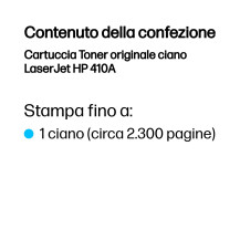 HP Cartuccia Toner originale ciano LaserJet 410A