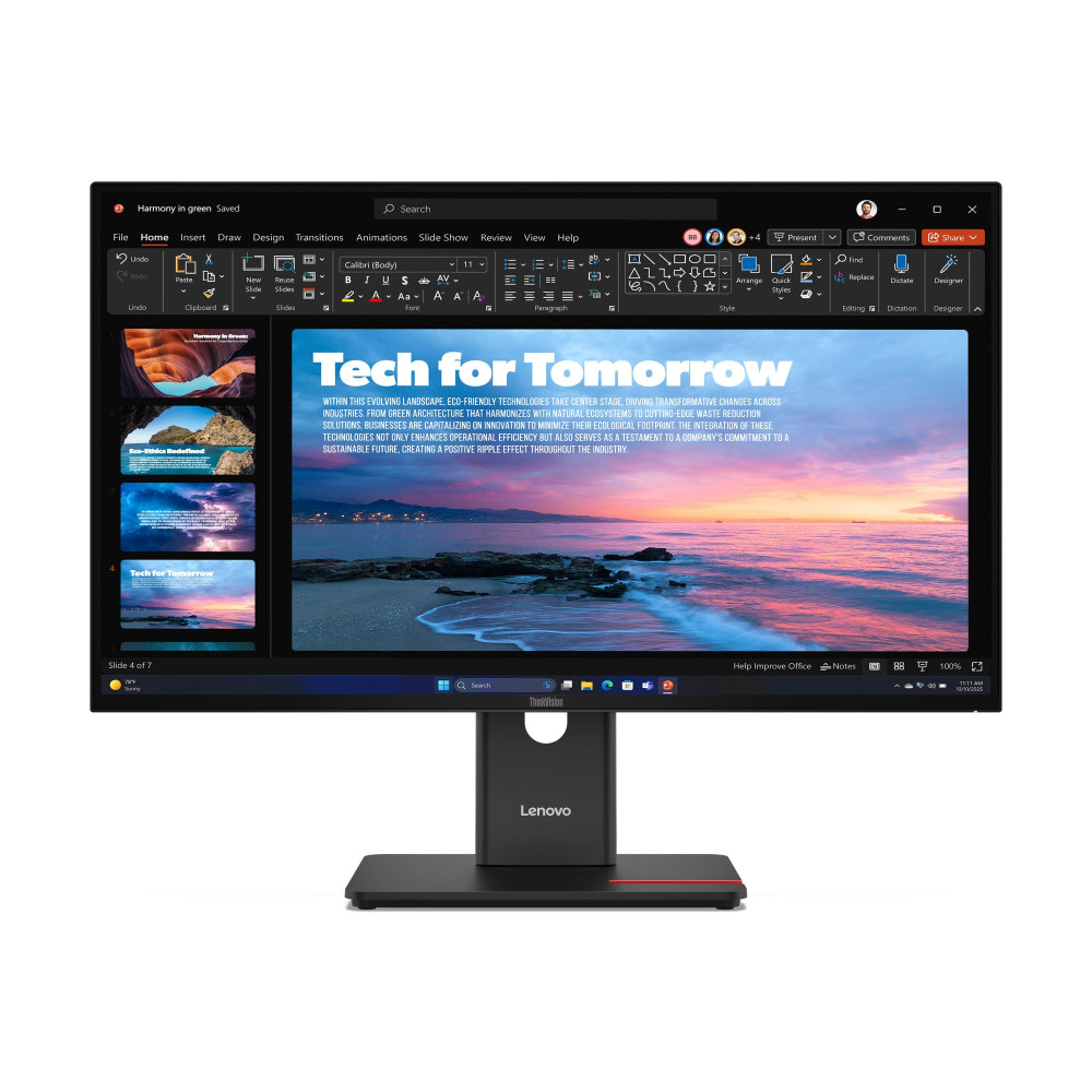 Lenovo ThinkVision T27QD-40 LED display 68,6 cm (27") 2560 x 1440 Pixel Wide Quad HD Nero Lenovo ThinkVision T27QD-40 LED display 68,6 cm (27") 2560 x 1440 Pixel Wide Quad HD Nero