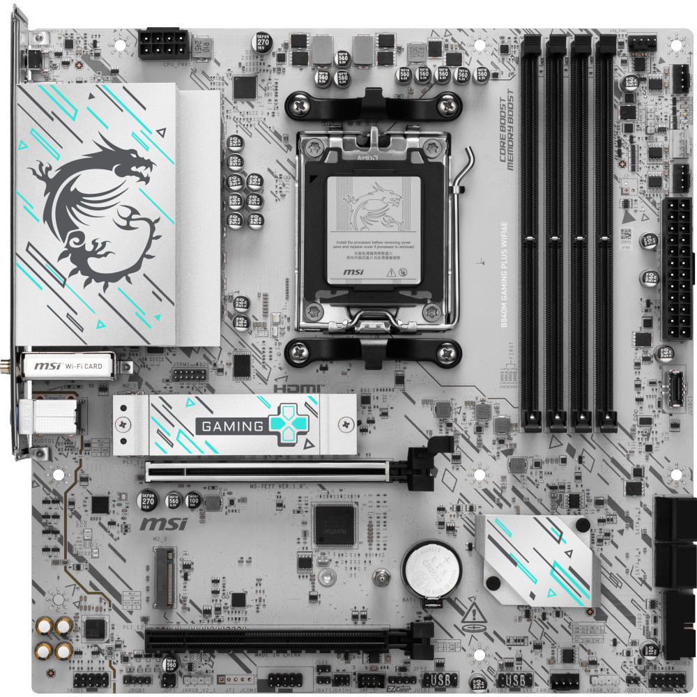 MSI B840M GAMING PLUS WIFI6E scheda madre AMD B840 Socket AM5 micro ATX MSI B840M GAMING PLUS WIFI6E scheda madre AMD B840 Socket AM5 micro ATX