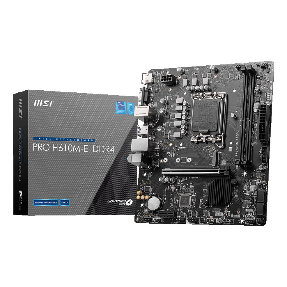 MSI PRO H610M-E DDR4 scheda madre Intel H610 LGA 1700 micro ATX MSI PRO H610M-E DDR4 scheda madre Intel H610 LGA 1700 micro ATX