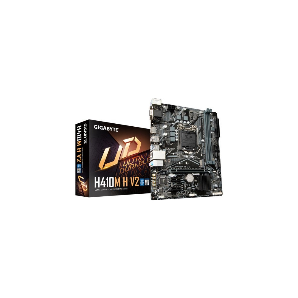 GIGABYTE H410M H V2 Scheda madre - Supporta processori Intel Core 10th CPUs, up to 2933MHz DDR4, 1xPCIe 3.0 M.2, GbE LAN, USB 3.