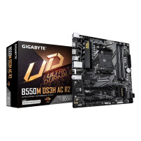 GIGABYTE B550M DS3H AC R2 Scheda madre - CPU AMD Ryzen 5000, VRM a 5+3 fasi, fino a 4733 MHz DDR4 (O.C.), 1x M.2 PCIe 4.0 + 1x M