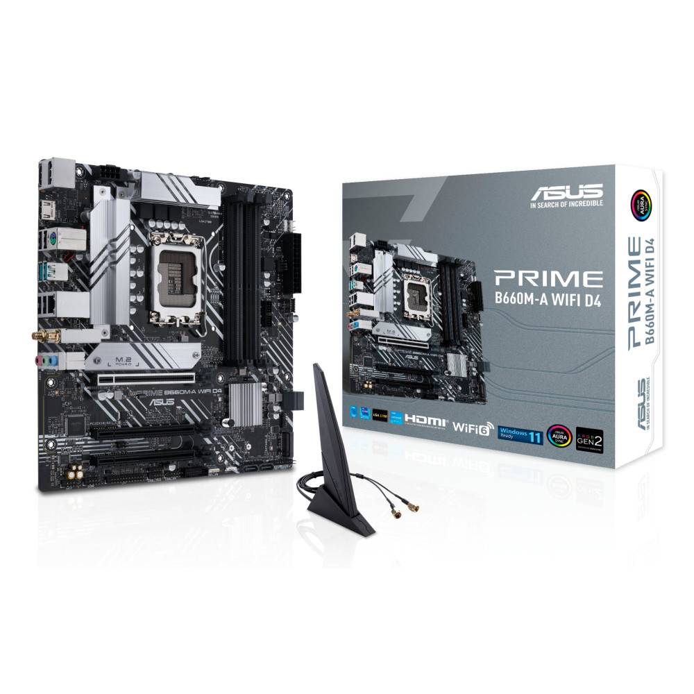 ASUS PRIME B660M-A WIFI D4 Intel B660 LGA 1700 micro ATX ASUS PRIME B660M-A WIFI D4 Intel B660 LGA 1700 micro ATX