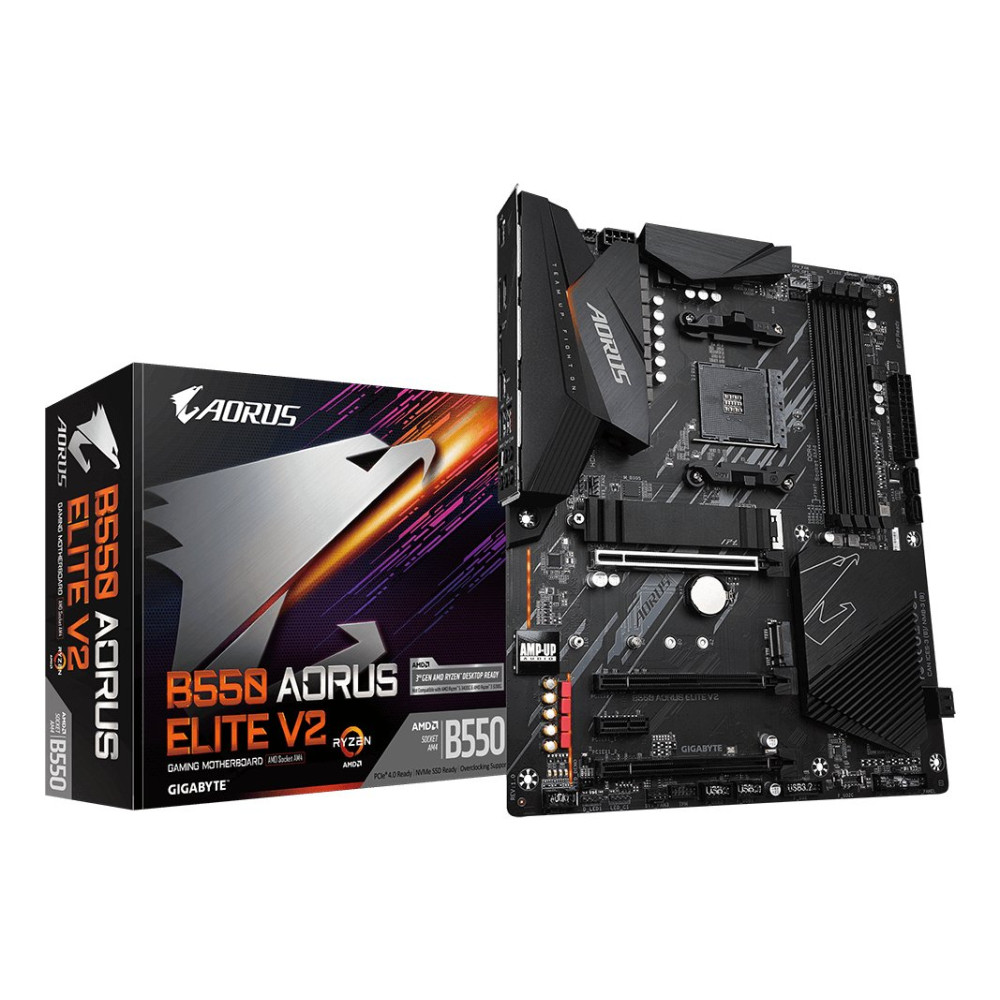 GIGABYTE B550 AORUS ELITE V2 Scheda madre - CPU AMD Ryzen 5000, VRM a 12+2 fasi, fino a 4733 MHz DDR4, 1xPCIe 4.0 + 1xPCIe 3.0 M GIGABYTE B550 AORUS ELITE V2 Scheda madre - CPU AMD Ryzen 5000, VRM a 12+2 fasi, fino a 4733 MHz DDR4, 1xPCIe 4.0 + 1xPCIe 3.0 M