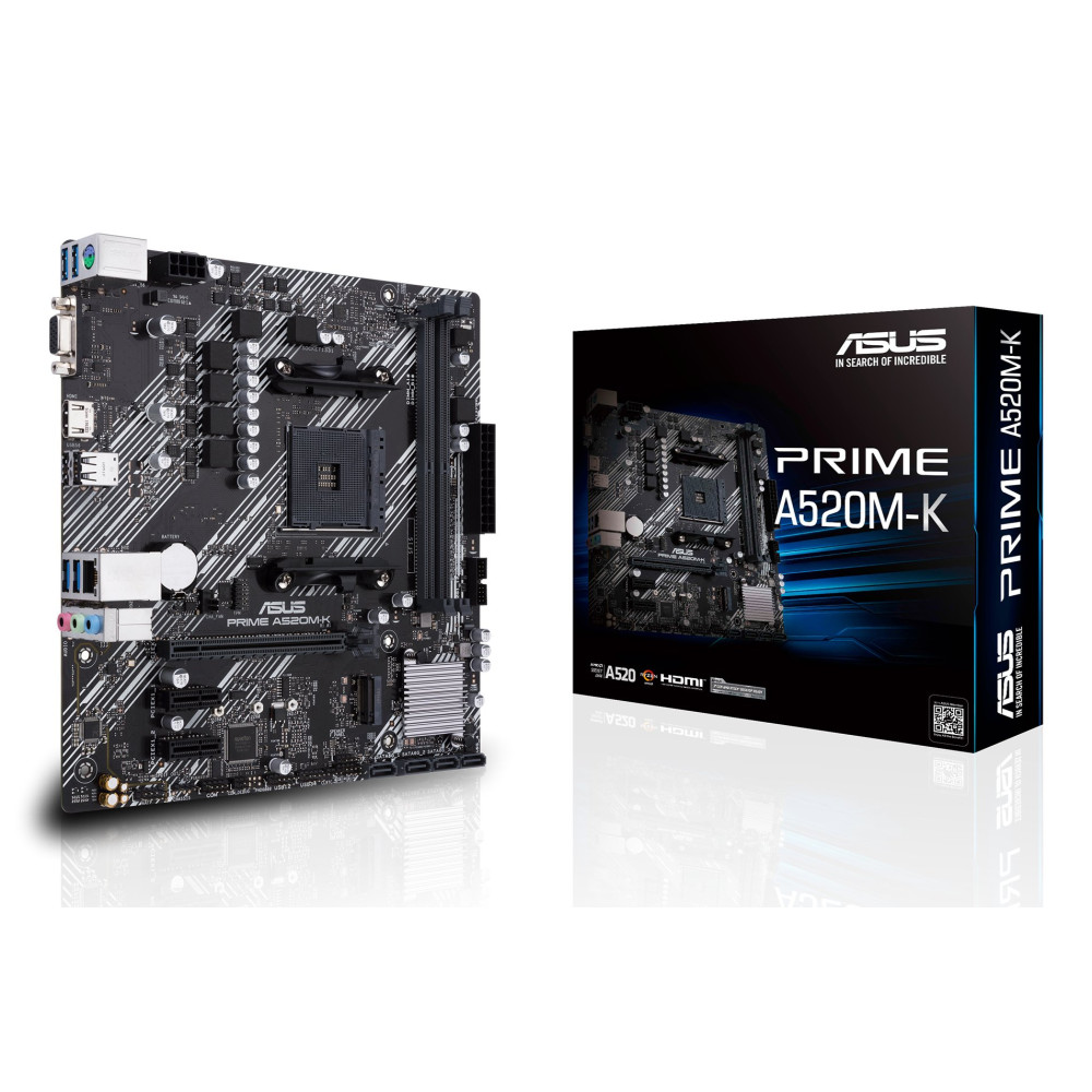 ASUS PRIME A520M-K AMD A520 Socket AM4 micro ATX ASUS PRIME A520M-K AMD A520 Socket AM4 micro ATX