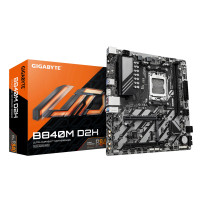 GIGABYTE B840M D2H Scheda madre - CPU AMD Ryzen 9000, VRM a 5+2+2 fasi, fino a 7600 MHz DDR5, 1xPCIe 4.0 + 1xPCIe 3.0 M.2, LAN 2
