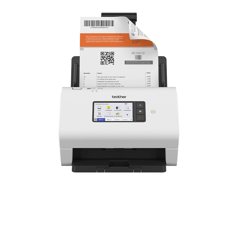 Brother ADS-4900W scanner Scanner con ADF + alimentatore di fogli 600 x 600 DPI A4 Nero, Bianco Brother ADS-4900W scanner Scanner con ADF + alimentatore di fogli 600 x 600 DPI A4 Nero, Bianco