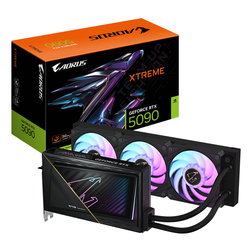 GIGABYTE AORUS GeForce RTX 5090 XTREME WATERFORCE 32G Scheda Grafica - 32 GB GDDR7, 512 bit, PCI-E 5.0, 2655 MHz Frequenza Base, GIGABYTE AORUS GeForce RTX 5090 XTREME WATERFORCE 32G Scheda Grafica - 32 GB GDDR7, 512 bit, PCI-E 5.0, 2655 MHz Frequenza Base,