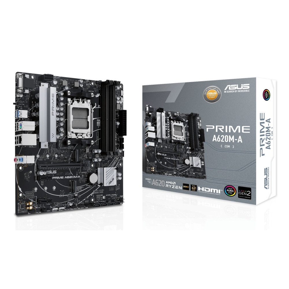 ASUS PRIME A620M-A-CSM AMD A620 Socket AM5 micro ATX ASUS PRIME A620M-A-CSM AMD A620 Socket AM5 micro ATX