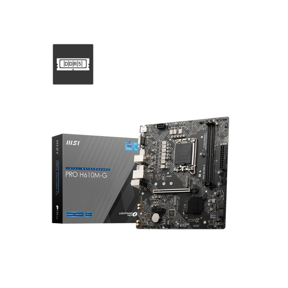 MSI PRO H610M-G scheda madre Intel H610 LGA 1700 micro ATX MSI PRO H610M-G scheda madre Intel H610 LGA 1700 micro ATX