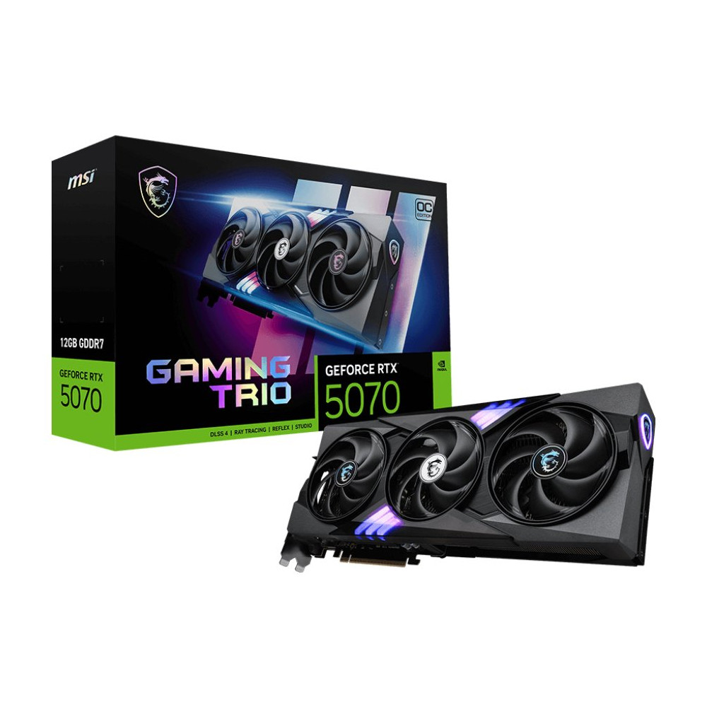 MSI GAMING GeForce RTX 5070 12G TRIO OC NVIDIA 12 GB GDDR7 MSI GAMING GeForce RTX 5070 12G TRIO OC NVIDIA 12 GB GDDR7
