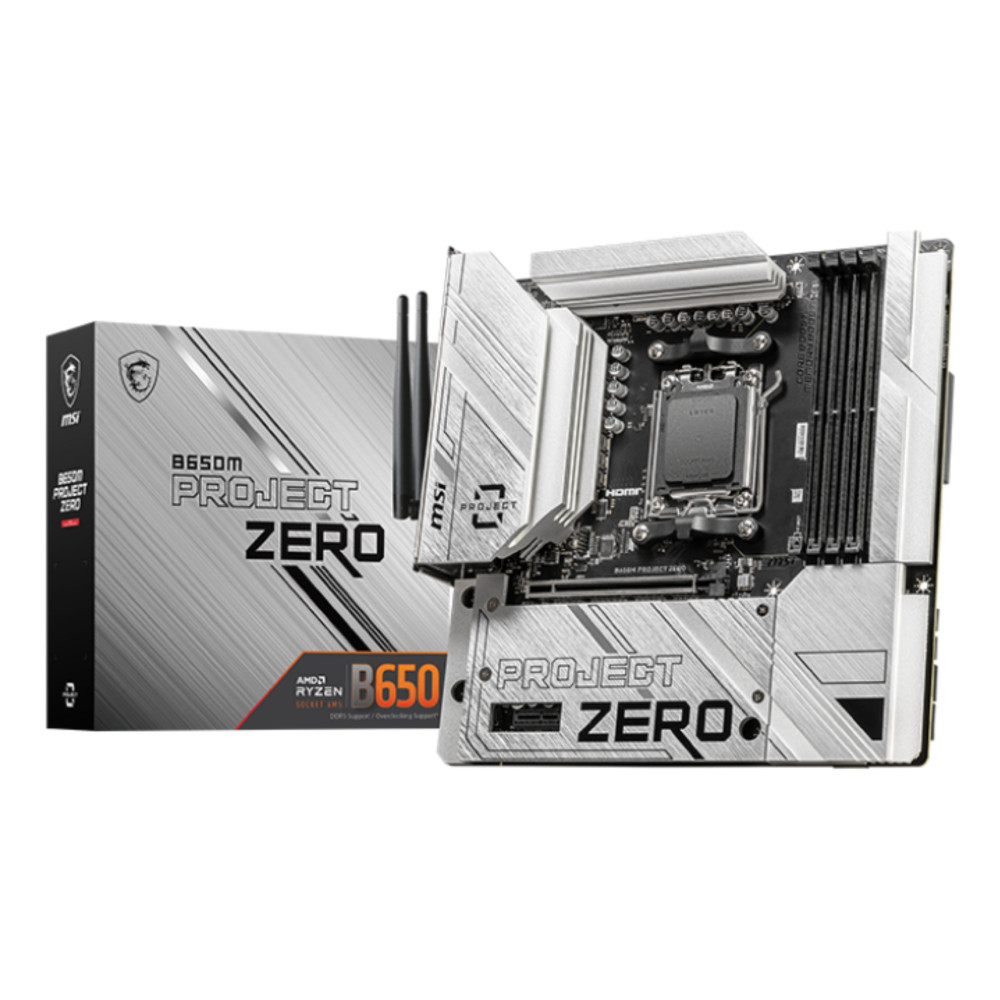MSI B650M PROJECT ZERO scheda madre AMD B650 Socket AM5 micro ATX MSI B650M PROJECT ZERO scheda madre AMD B650 Socket AM5 micro ATX