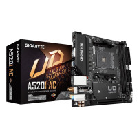 GIGABYTE A520I AC Scheda madre - Supporta CPU AMD Ryzen 5000 Series AM4, VRM digitale a 6 fasi, fino a 5300MHz DDR4 (OC), 1xPCIe