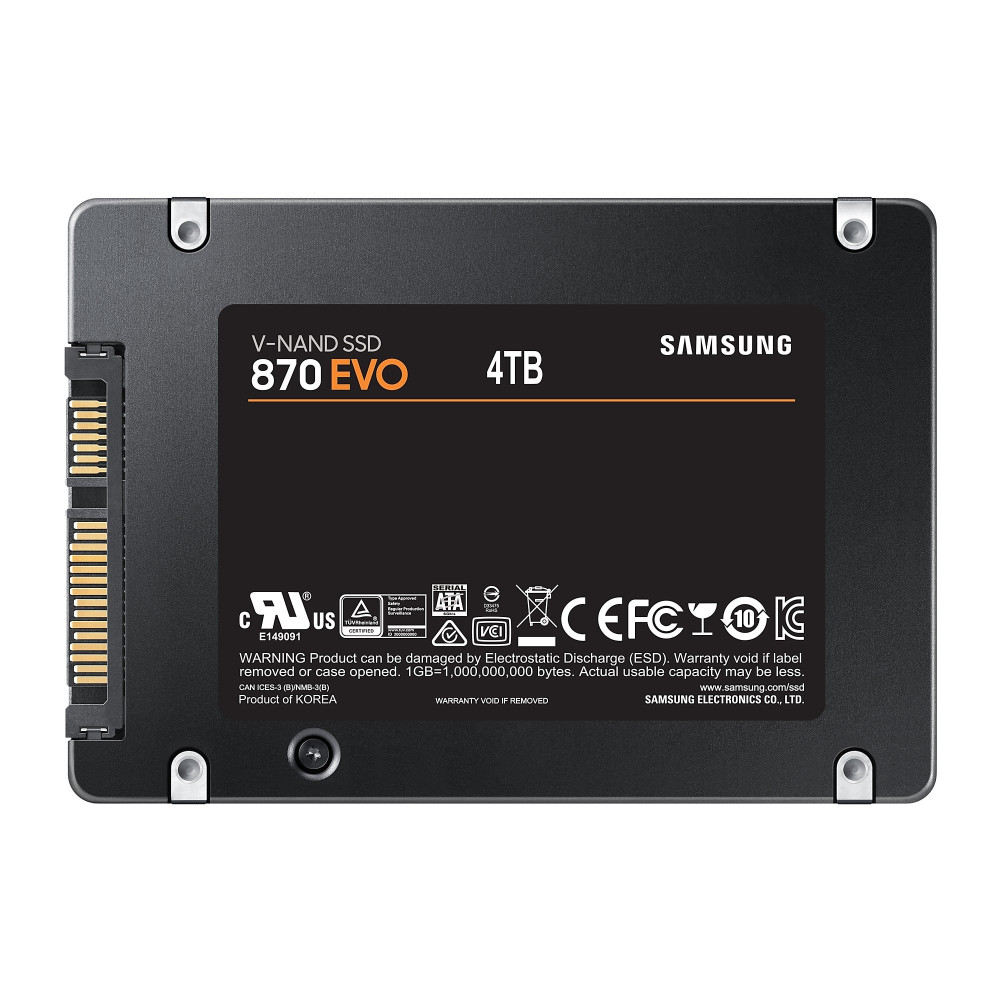 Samsung 870 EVO 4 TB 2.5" Serial ATA III V-NAND Samsung 870 EVO 4 TB 2.5" Serial ATA III V-NAND