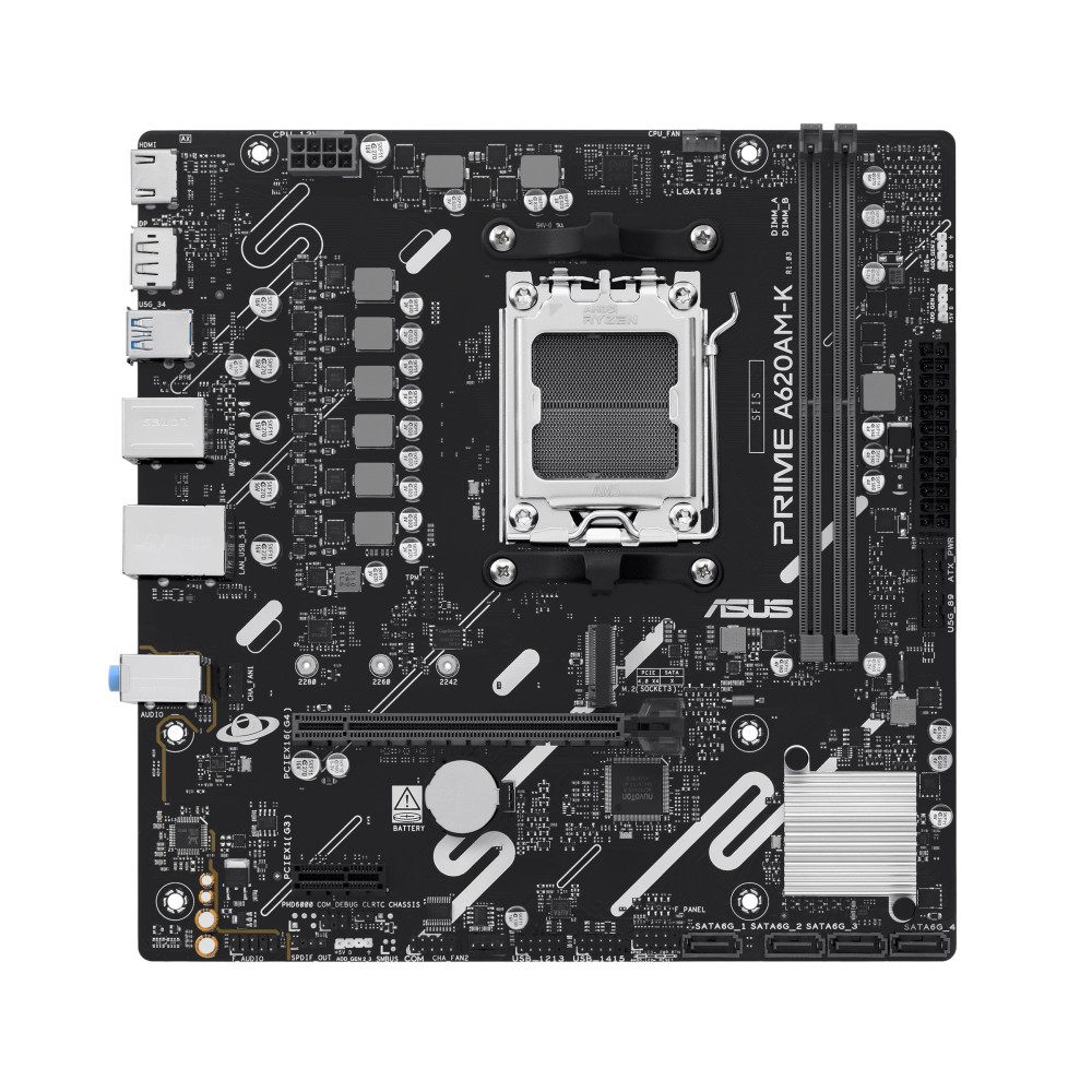 ASUS PRIME A620AM-K AMD A620A Socket AM5 micro ATX ASUS PRIME A620AM-K AMD A620A Socket AM5 micro ATX