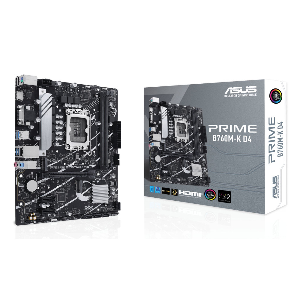 ASUS PRIME B760M-K D4 Intel B760 LGA 1700 micro ATX ASUS PRIME B760M-K D4 Intel B760 LGA 1700 micro ATX