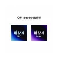 MacBook Pro 16" Apple M4 Pro chip con 14-core CPU e 20-core GPU, 48GB, 512GB SSD - Argento