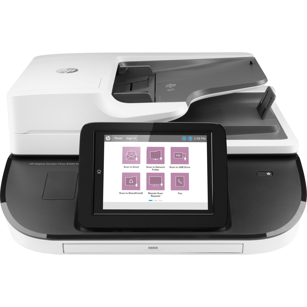 HP Flow 8500 fn2 Scanner a piano e ADF
