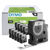 Script Dymo® Original D1 per etichetta gestore ™, pacchetto di benefici a 10 persone, poliestere, sostituibile - nero su bianco
