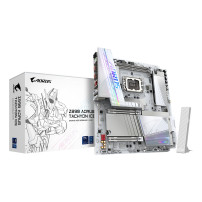 GIGABYTE Z890 AORUS TACHYON ICE Scheda Madre – CPU Intel Core Ultra (Serie 2), VRM a 18+1+2 fasi, fino a 9500 MHz DDR5 (O.C), 1 