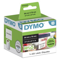 Dymo® Etichetta ad alta uscita originale per etichetta ™, plastica - bianco - etichette permanentemente adesivo, resistente, 2 x