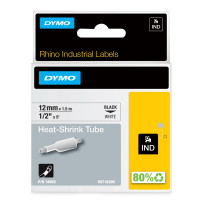 Dymo® Original Ind -Hot Shrink tubo per rinoceronte, poliolefina - nero su bianco