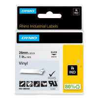 Dymo® Banda Ind -Font originale per Rhino 6000+, vinile colorato - nero su bianco