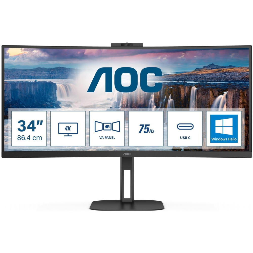 AOC CU34V5CW/BK Curved Monitor 86,4 cm (34 pollici)