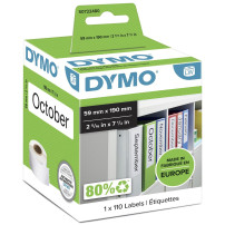 Dymo® Etichetta originale per etichetta ™, cartella larga - bianco - adesivo permanentemente, 1 x 110 etichette