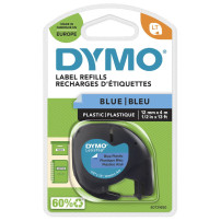 Carattere originale Dymo® per lettratag, plastica - nero su blu