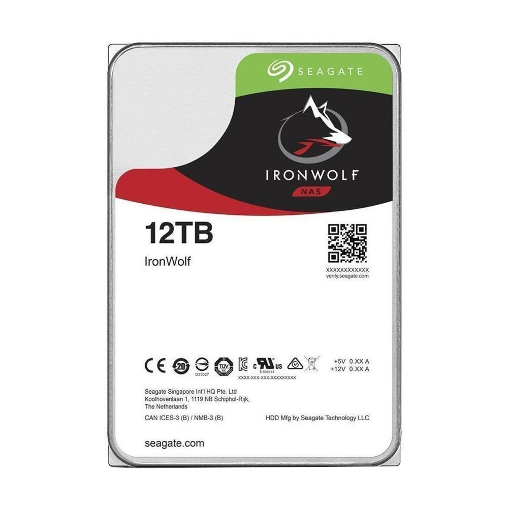 Seagate NAS HDD IronWolf disco rigido interno 12 TB 7200 Giri/min 256 MB 3.5" Serial ATA III