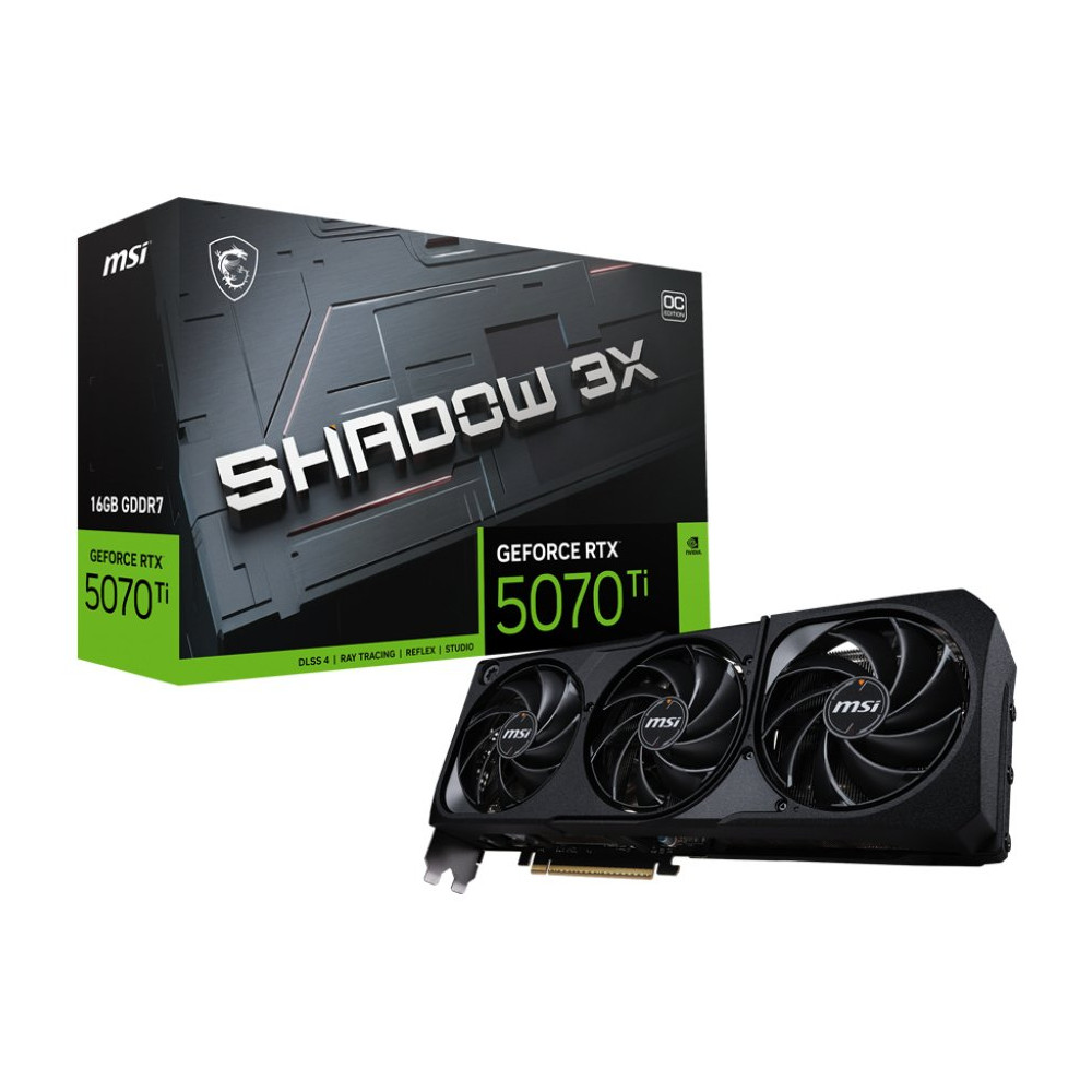 MSI GeForce RTX 5070 Ti 16G SHADOW 3X OC NVIDIA 16 GB GDDR7