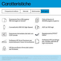 HP ScanJet Enterprise Flow 9000 s1 Scanner con ADF + alimentatore di fogli 600 x 600 DPI A3 Blu, Bianco