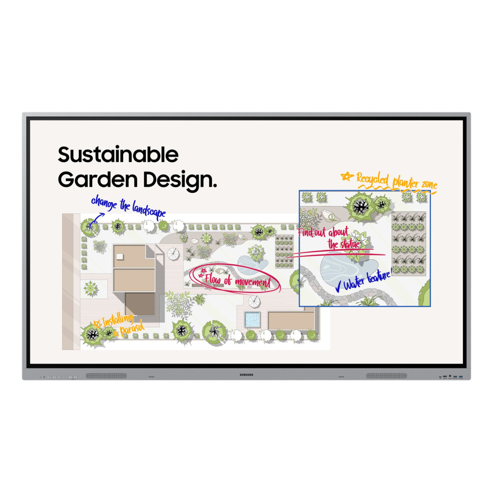 Samsung WE75FX lavagna interattiva 190,5 cm (75") 3840 x 2160 Pixel Grigio HDMI