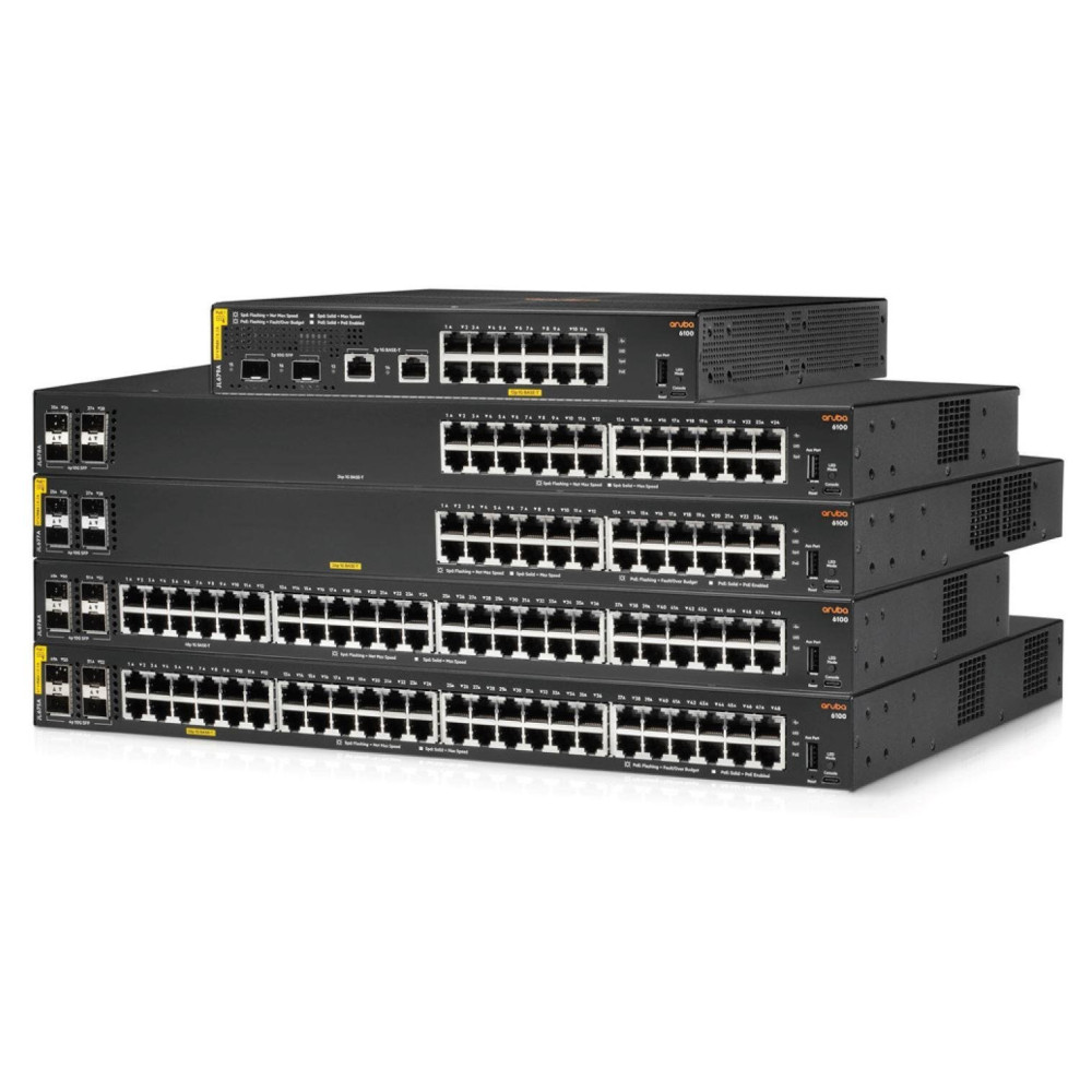 HPE Networking CX6100 Switch 48-Port 1GBase-T 4-Port 10G SFP+ 370W Classe 4 RACKMOUTBLAble POE HPE Networking CX6100 Switch 48-Port 1GBase-T 4-Port 10G SFP+ 370W Classe 4 RACKMOUTBLAble POE