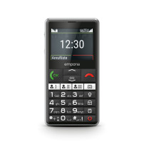 EMPORIA V76 PURE-LTE 2.31" SENIOR PHONE TASTI EXTRA LARGE PULSANTE DI EMERGENZA FINO A 5 NUMERI DI EMERGENZA 4G ITALIA NERO
