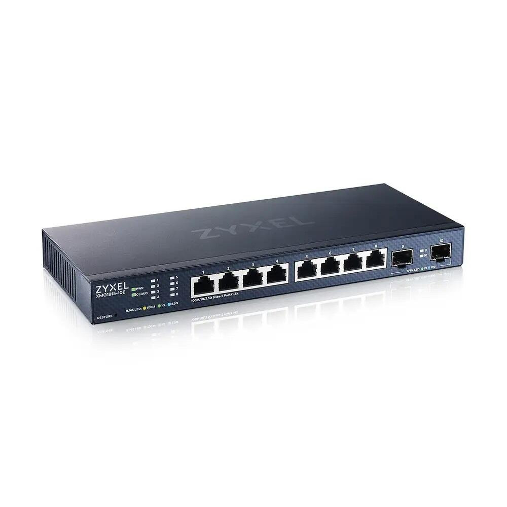 Zyxel Switch 10-Port Multige 8x 2,5g + 2x 10G SFP + L2 Zyxel Switch 10-Port Multige 8x 2,5g + 2x 10G SFP + L2