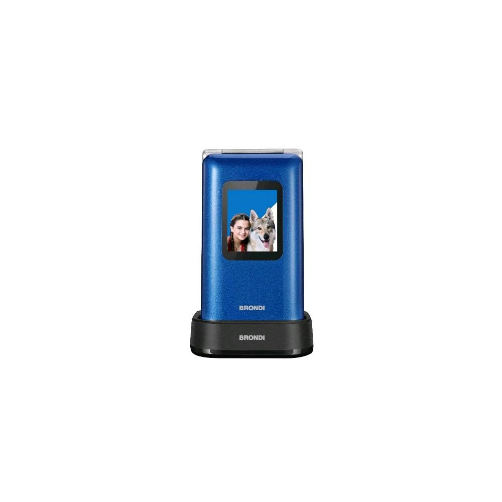 BRONDI AMICO PREZIOSO DUAL SIM 2.8" 32M+32M TASTI GRANDI TASTO SOS FOTOCAMERA 1.3 MP BLUE METAL