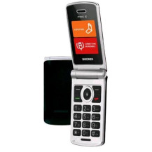 BRONDI FOX S DUAL SIM 2" CLAMSHELL FLIP ATTIVO TASTI RETROILLUMINATI RADIO TORCIA FOTOCAMERA VIBRAZIONE SILVER BLACK