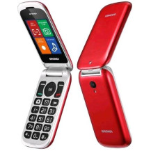 BRONDI STONE+ DUAL SIM 2.4" CLAMSHELL FLIP ATTIVO FOTOCAMERA TASTI CHIAMATA DIRETTA TORCIA ITALIA RED